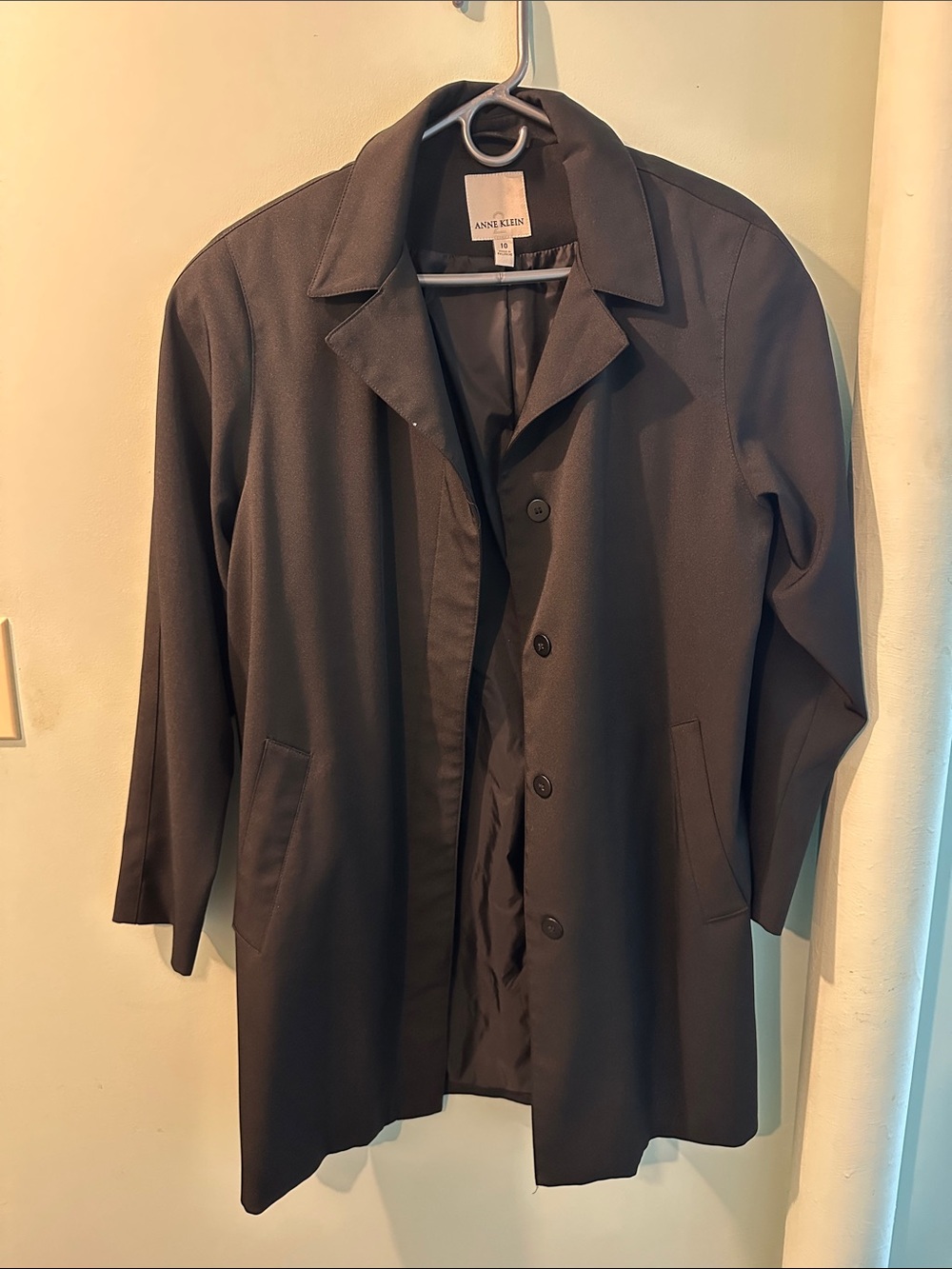 Anne Klein Black Blazer RainCoat